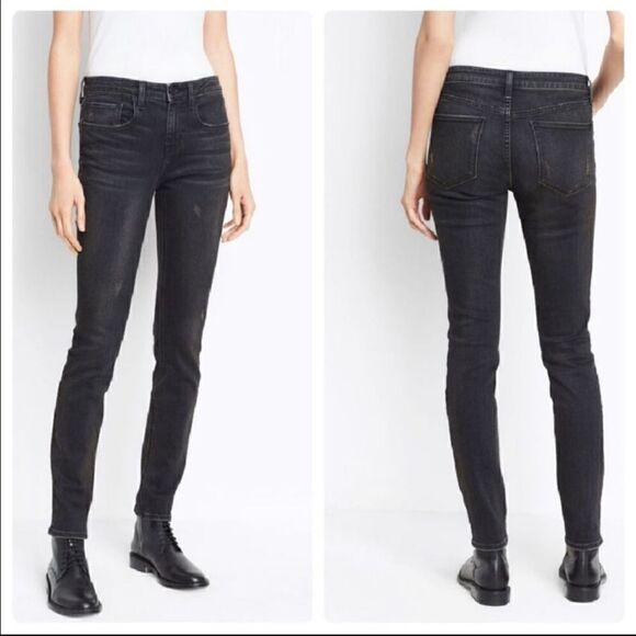 Vince Vintage Black Wash Distressed Jeans 29 - Picture 1 of 9